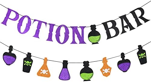 LeeSky Purple Potion Bar Halloween Banner