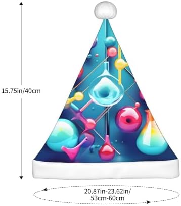 QINZHENG 3D Print Santa Hat with Abstract Science Design
