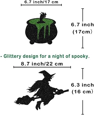 KOKAR Halloween Decorations - Witches Banner Garland with Bats Pumpkin