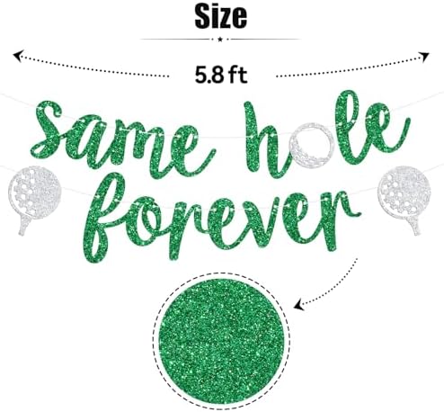 Same Hole Forever Banner Green Glitter