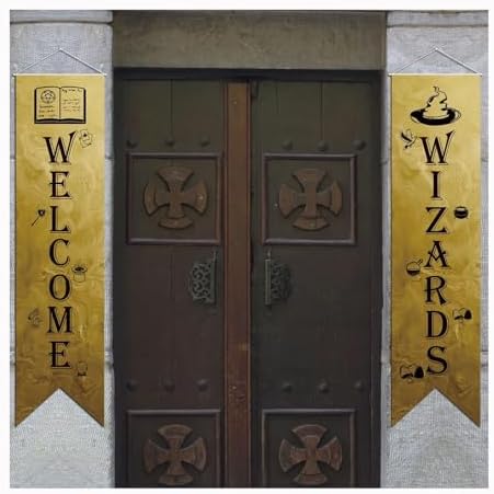 Wizard Door Signs Set of 2 Halloween Banners