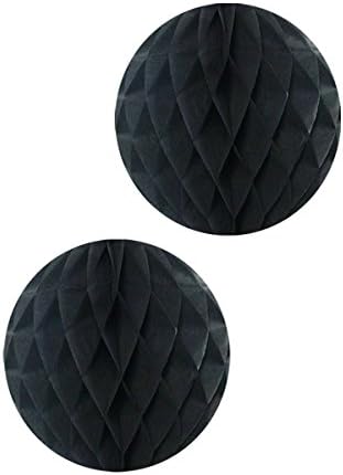 Wrapables 14 Inch Black Tissue Pom Pom Decor