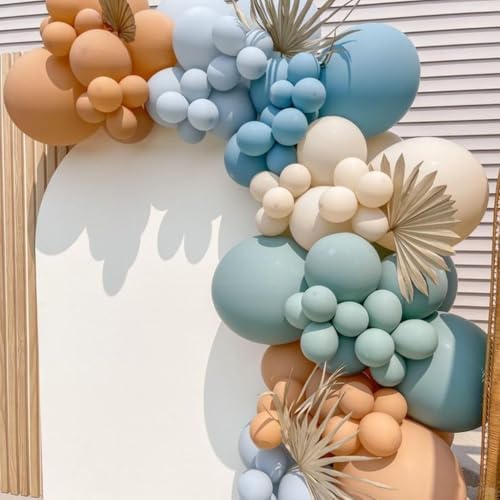 Orange And Blue Balloons Kit 60pcs 12 Inches