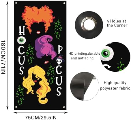 Halloween Hocus Pocus Door Cover Banner 295x71 Inches