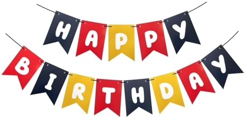 Runhiskii Happy Birthday Banner Decorations for Kids Party