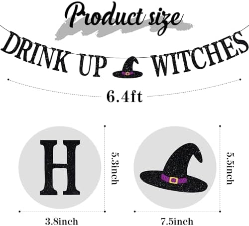 Drink Up Witch Banner Halloween Party Decor