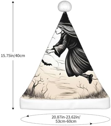 QinZheng Halloween Witch Flying Santa Hat for Women