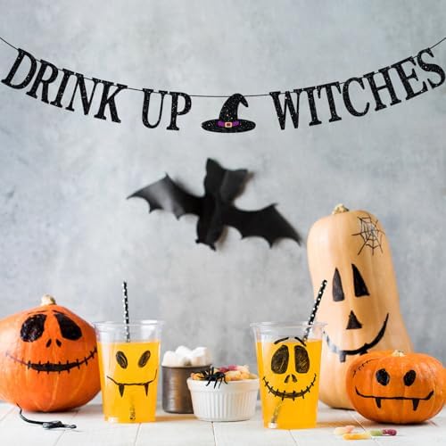 Drink Up Witch Banner Halloween Party Decor