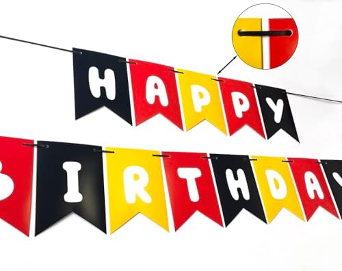 Runhiskii Happy Birthday Banner Decorations for Kids Party