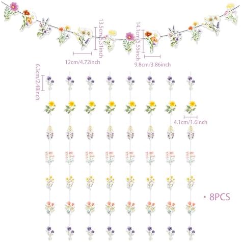 Wildflower Banner Decorations for Bridal Shower and Wedding Backdrop