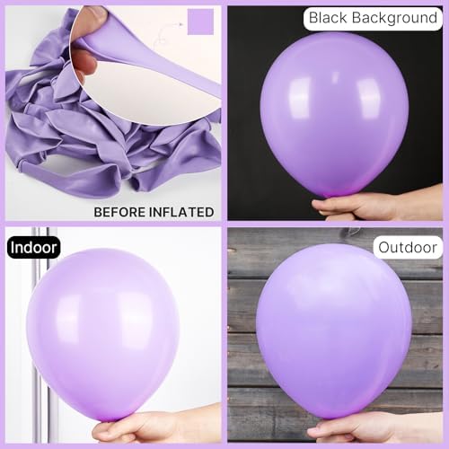 PartyWoo Lavender Balloons 140 pcs Purple Balloon Arch Kit