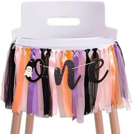 Halloween Spooky One High Chair Banner for Babys 1st Birthday