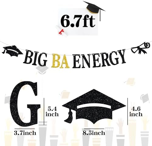 Big BA Energy Banner Graduation Celebration Decorations