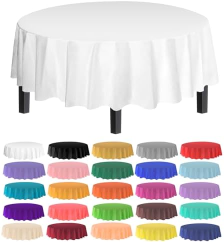 Allgala Premium White Table Cover 12pk 84 Round