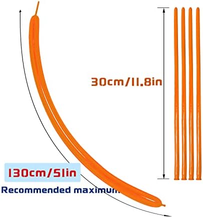 Orange 260 Long Skinny Twisting Balloons 100pcs