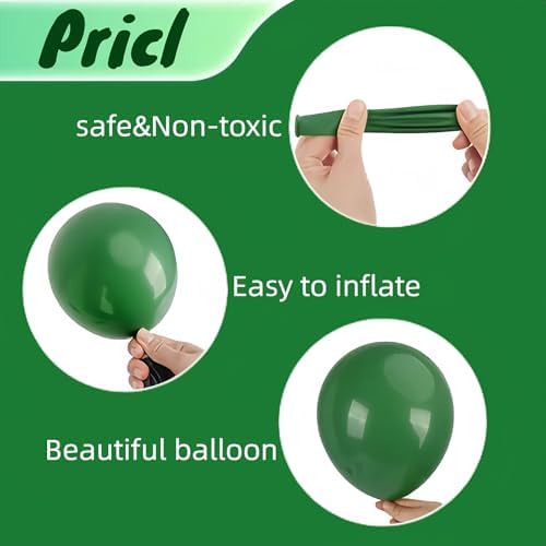 Green and Gold Balloons 60PCS 12 Inches Party Decor