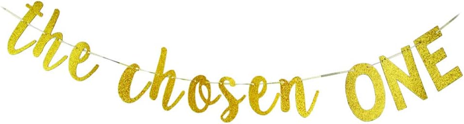 Wizard Themed 1st Birthday Banner with Gold Letters