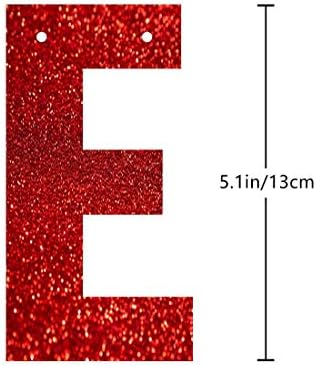 Red Glitter Happy 93rd Birthday Banner