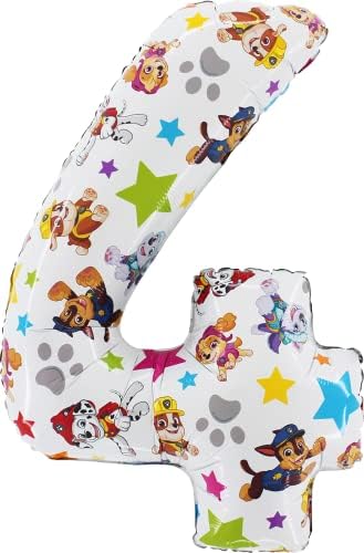 26 Inch Paw Patrol Number Foil Balloon - Kids Party Decor