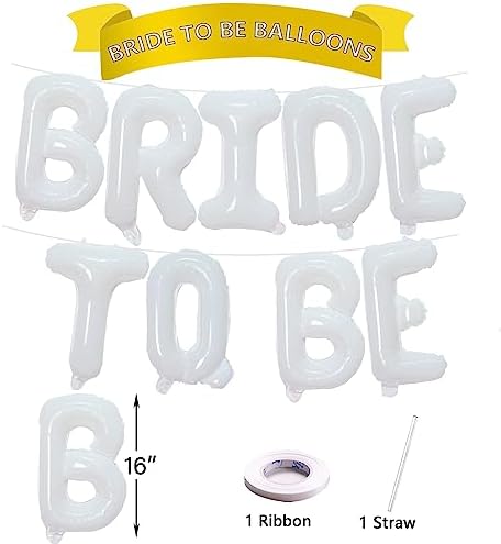 Tellpet Bride To Be Balloons Banner White