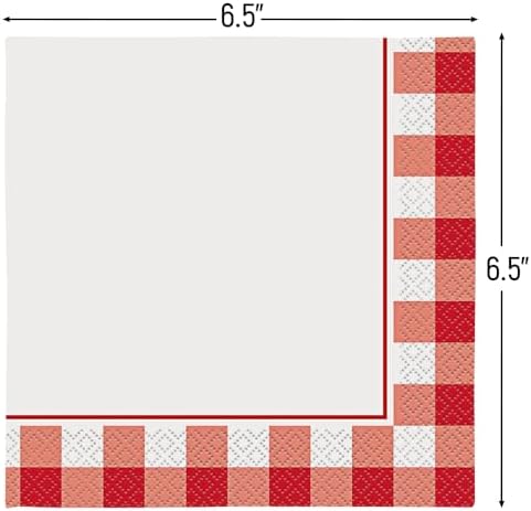 Unique Red Gingham Luncheon Napkins Pack of 16
