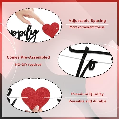 Pre-Strung Love Laughter Happily Ever After Wedding Banner
