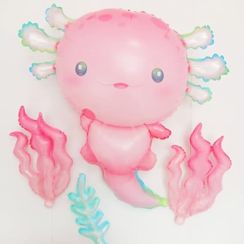 2pcs Axolotl Foil Balloons Birthday Party Decor
