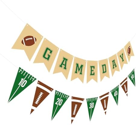 Football Game Day Banner Set for Party Decorations