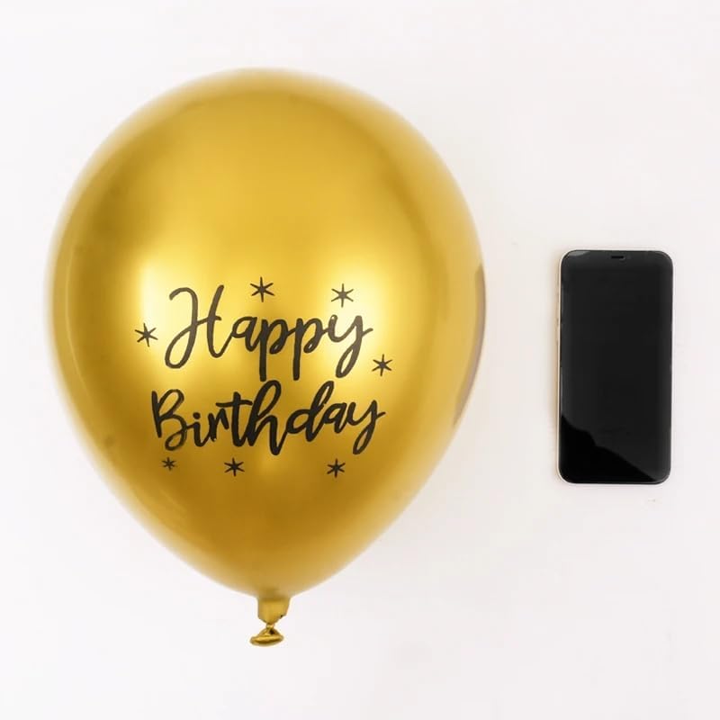 DUILE Metal Happy Birthday Balloons Decorative Party Supplies
