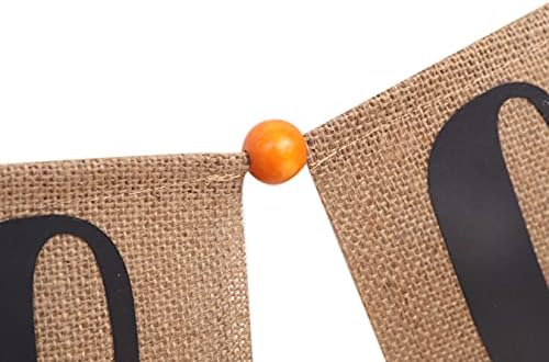 Boo Burlap Halloween Banner with Ghost and Fireplace Garland