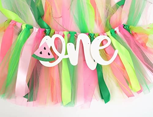 Watermelon Themed First Birthday Banner for High Chair