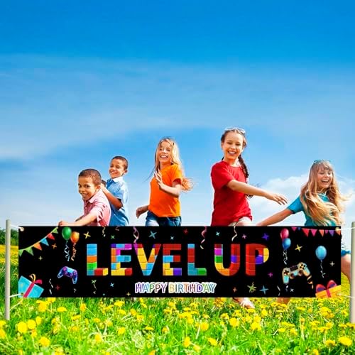 Video Game Happy Birthday Banner for Party Decor