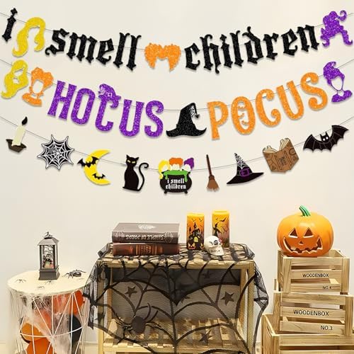Glittery Hocus Pocus Halloween Banners 3 Pack