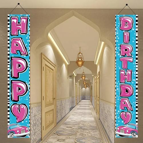 Starlit Patio Car Theme Birthday Decor Banners Set