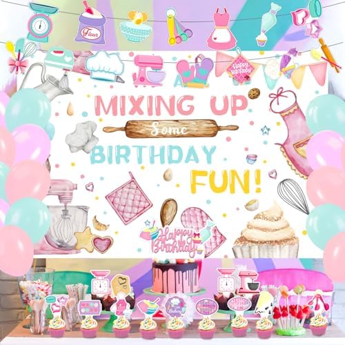 59 Pcs Baking Birthday Party Supplies Set