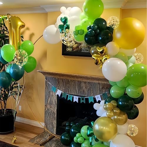 Green and Gold Balloons 60PCS 12 Inches Party Decor