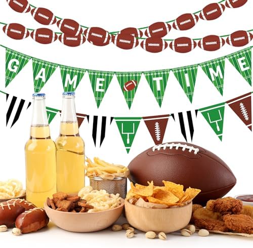 Doumeny Football Game Bunting Banner Set