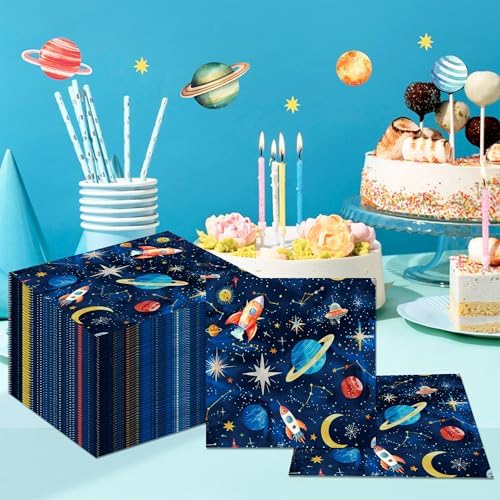 Outer Space Party Napkins 40PCS Disposable