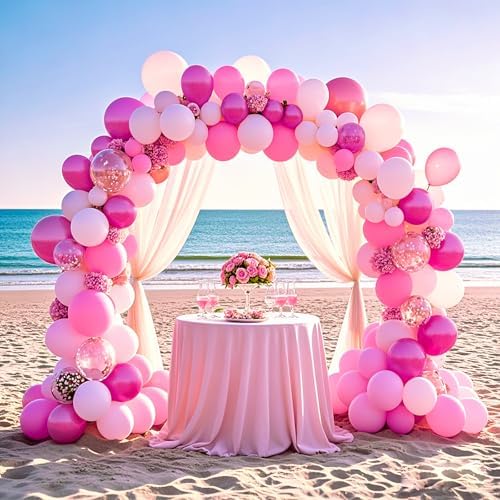 Pink and Rose Gold Balloon Set 12 Inches 70 Pcs Party Balloons