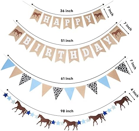 Western Horse Birthday Decorations Set