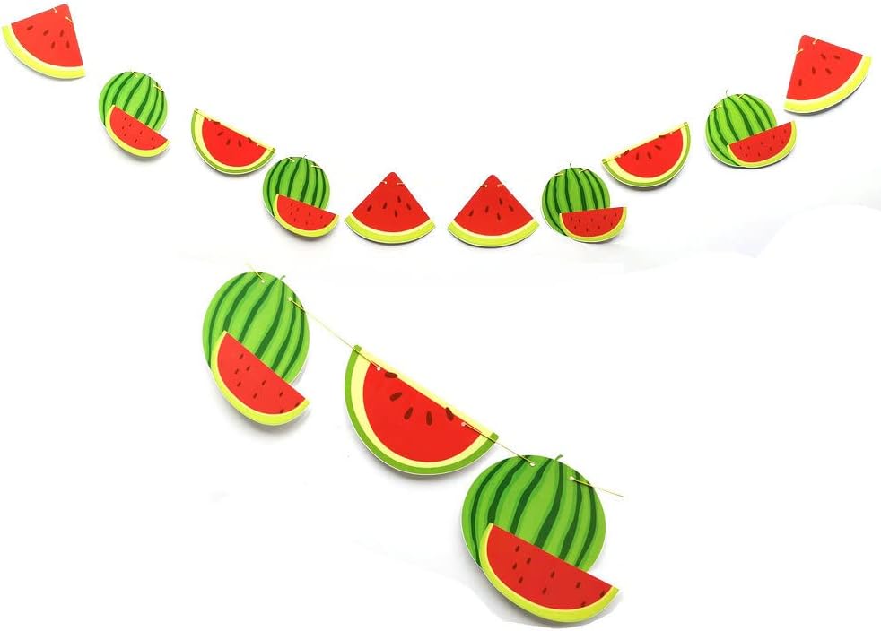 Watermelon Birthday Banner Pre-Strung Decor