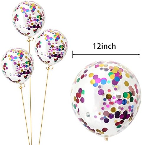 40pcs 12 Inch Transparent Confetti Balloons for Parties
