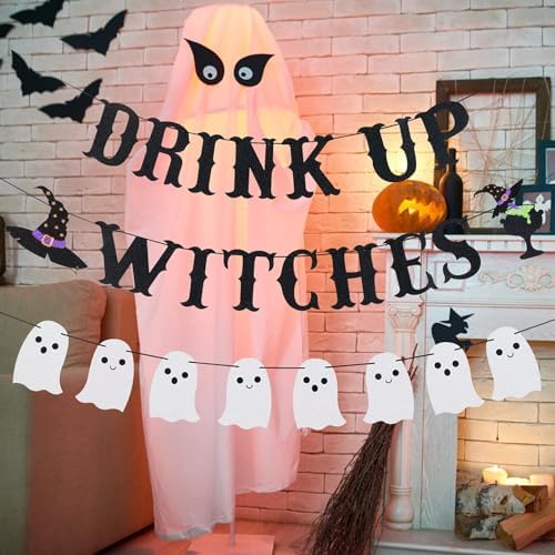 Halloween Witches and Ghost Banners for Party Decorations