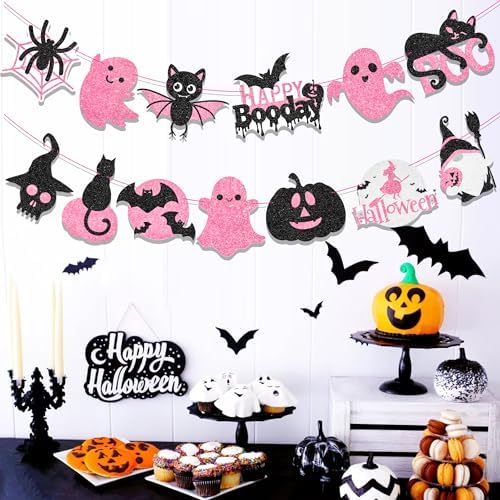 Halloween Boo Birthday Decor 2PCS Ghost Theme Banners