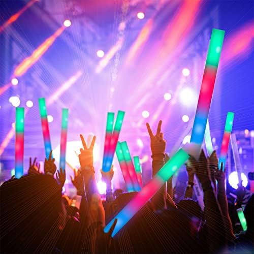 135PCS LED Foam Glow Sticks with 3 Modes