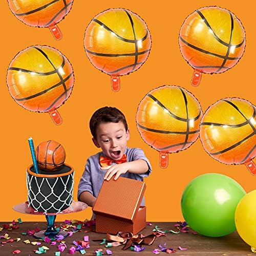 18 Inch Basketball Balloons with Double Sided Dots 10 PCS
