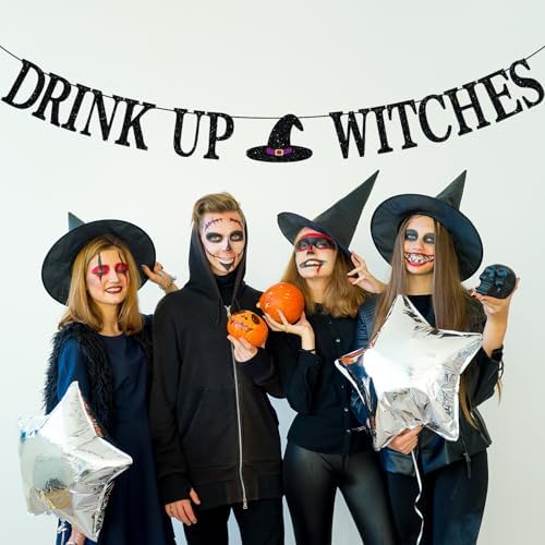 Drink Up Witch Banner Halloween Party Decor