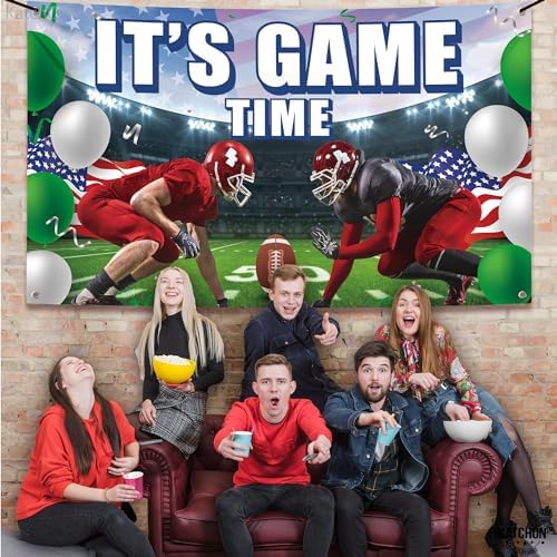 KatchOn XtraLarge Football Backdrop 72x44 Inch Banner