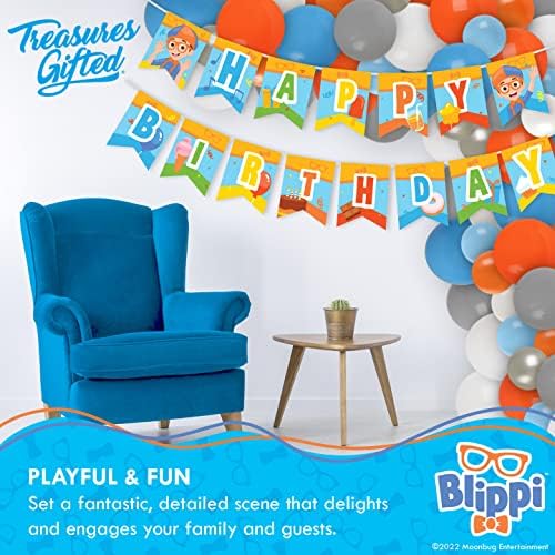 Treasures Gifted Blippi Birthday Banner - Pre Strung Decoration