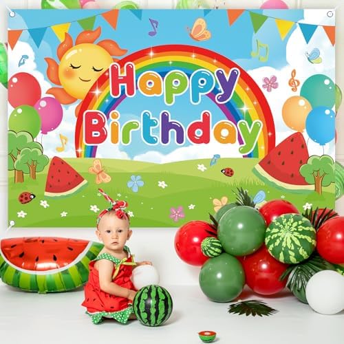 Gardenrex 5x3ft Watermelon Birthday Backdrop